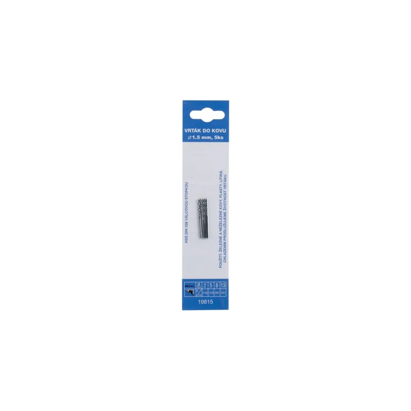 Exclusieve Aanbieding Vrták do kovu 1.5mm (5ks)