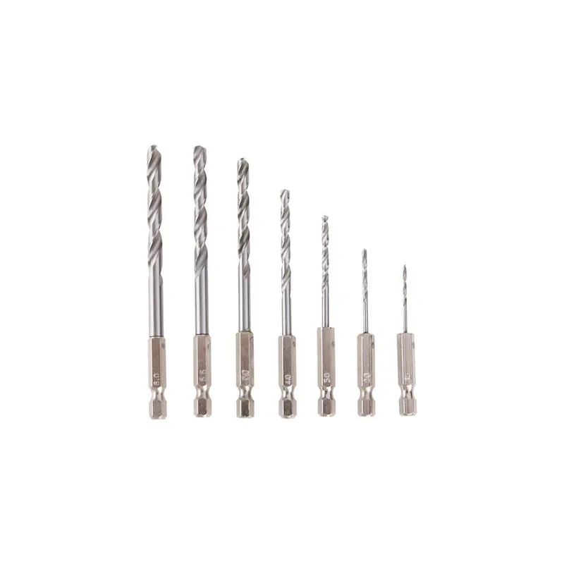 Sada vrtáků HSS se šestihrannou stopkou 1/4" 1.5-6mm 7ks do aku šroubováku Tijdelijk Beschikbaar