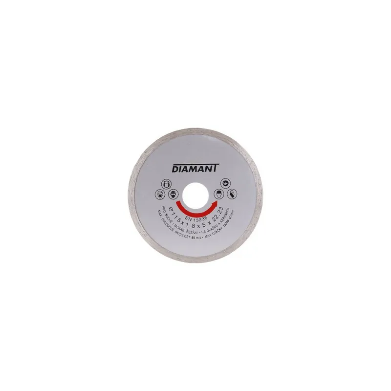 Kotouč diamantový DIAMANT 115x1.8x22.2mm plný Premium