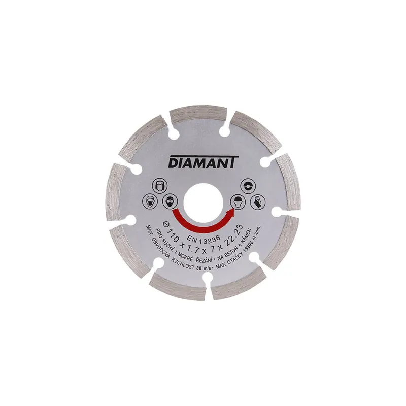 Kotouč diamantový DIAMANT 110x1.7x22.2mm segment Op = Op