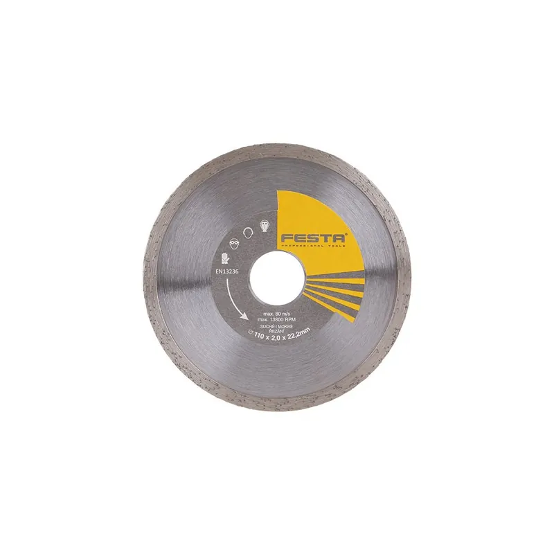 Kotouč diamantový FESTA plný 110x2x22.2mm Beperkte Voorraad