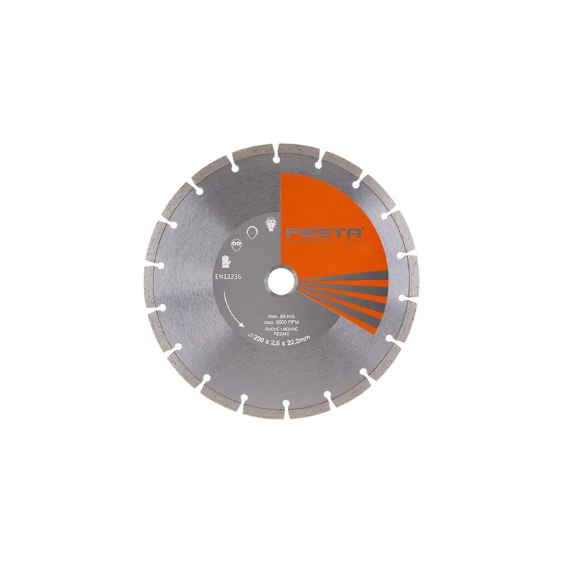 Kotouč diamantový FESTA segment 230x2.6x22.2mm Direct Verzonden