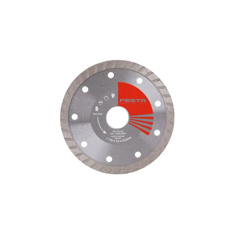 Gecertificeerd Kotouč diamantový FESTA TURBO 115x2.2x22.2mm