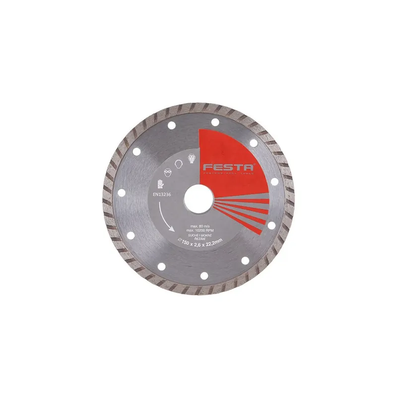 Kotouč diamantový FESTA TURBO 150x2.6x22.2mm Nieuw