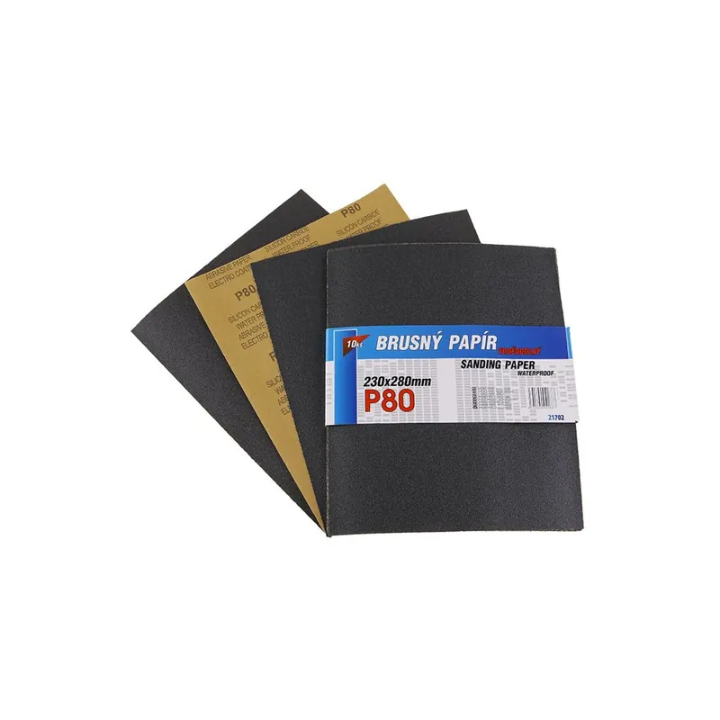 Papír brusný 230x280mm P80 10ks Waterproof Lage Prijs