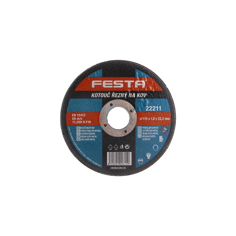 Kotouč řezný FESTA na kov 115x1x22.2mm Lage Kosten