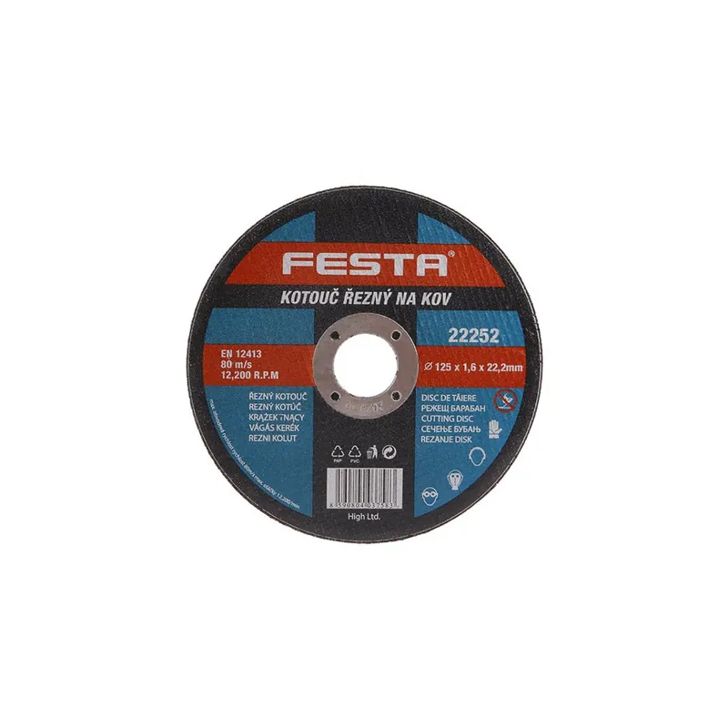 Kotouč řezný FESTA na kov 125x1.6x22.2mm Veilige Betaling