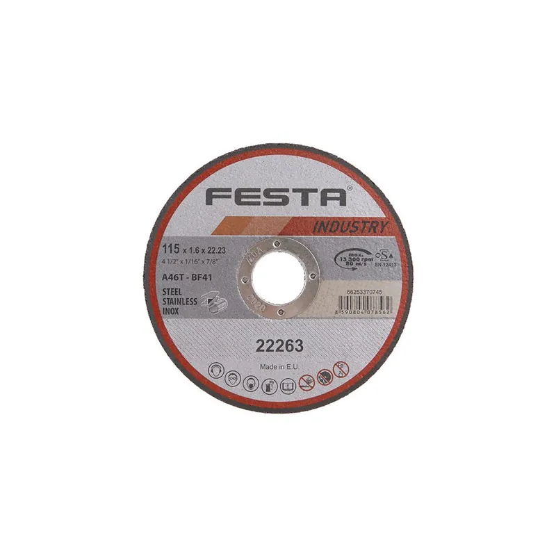 Kotouč řezný FESTA INDUSTRY na kov 115x1.6x22.2mm Actieprijs