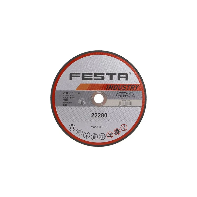 Kotouč řezný FESTA INDUSTRY na kov 230x2x22.2mm Uitverkoop