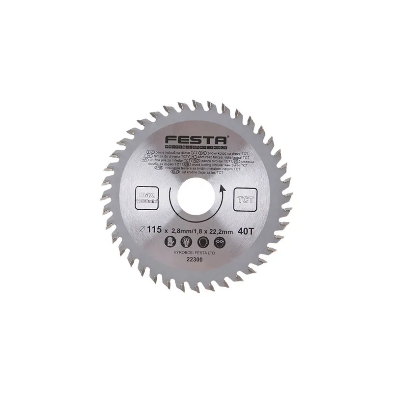 Kotouč pilový FESTA SK 115/2.8/22.2mm 40T Aanbieding