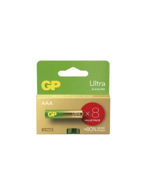 Alkalická baterie GP Ultra AAA (LR03), 8 ks Levný
