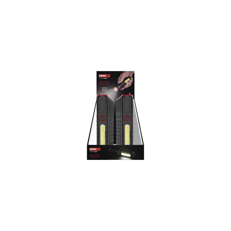 Populair LED nabíjecí plastová svítilna P4720, 120 lm, 10 ks, display box