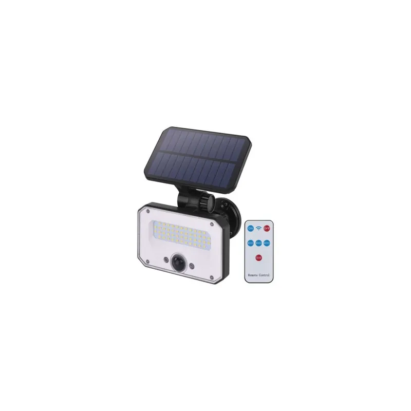 Lage Kosten Solární LED reflektor SPILO s pohybovým čidlem, černý, neutrální bílá