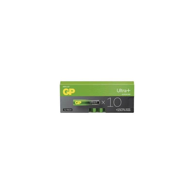 Alkalická baterie GP Ultra Plus AAA (LR03), 10 ks Goedkoop