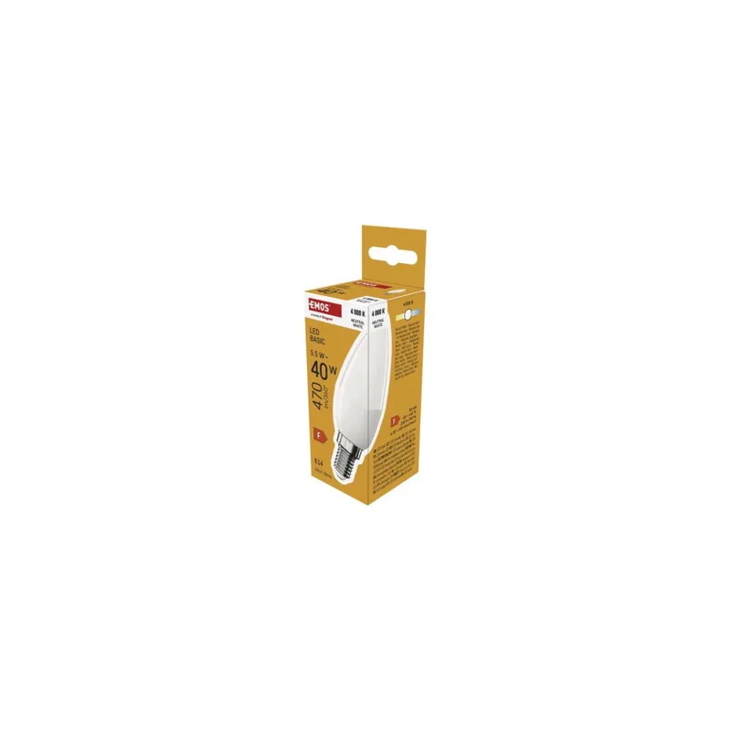 LED žárovka Basic svíčka / E14 / 5,5 W (40 W) / 470 lm / neutrální bílá Express Levering