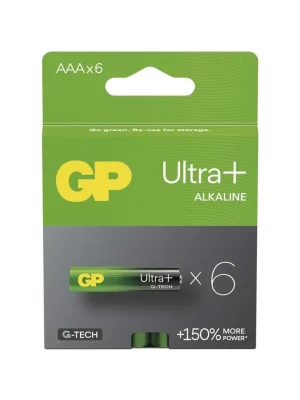 Alkalická baterie GP Ultra Plus AAA (LR03), 6 ks Horká Nabídka