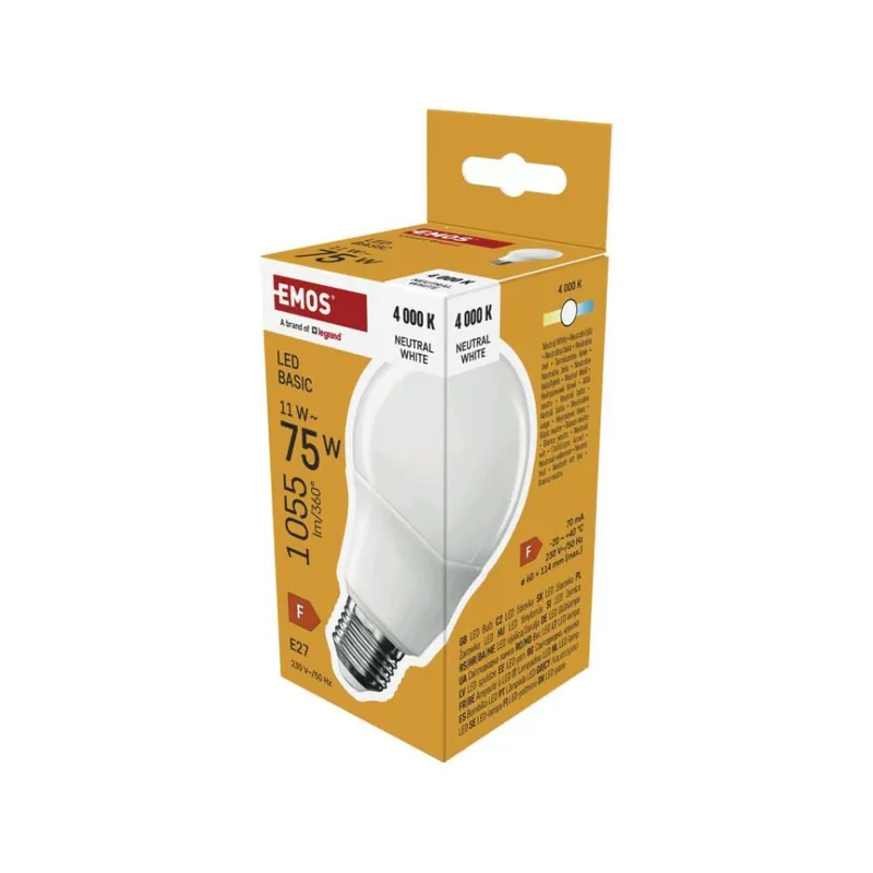Hete Deal LED žárovka Basic A60 / E27 / 11W (75 W) / 1055 lm / Neutrální bílá