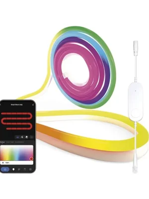 Výhodná Nabídka GoSmart ohebný LED pásek NEON bílý, 5 m, 33 W, RGBIC stmívatelný, WiFi