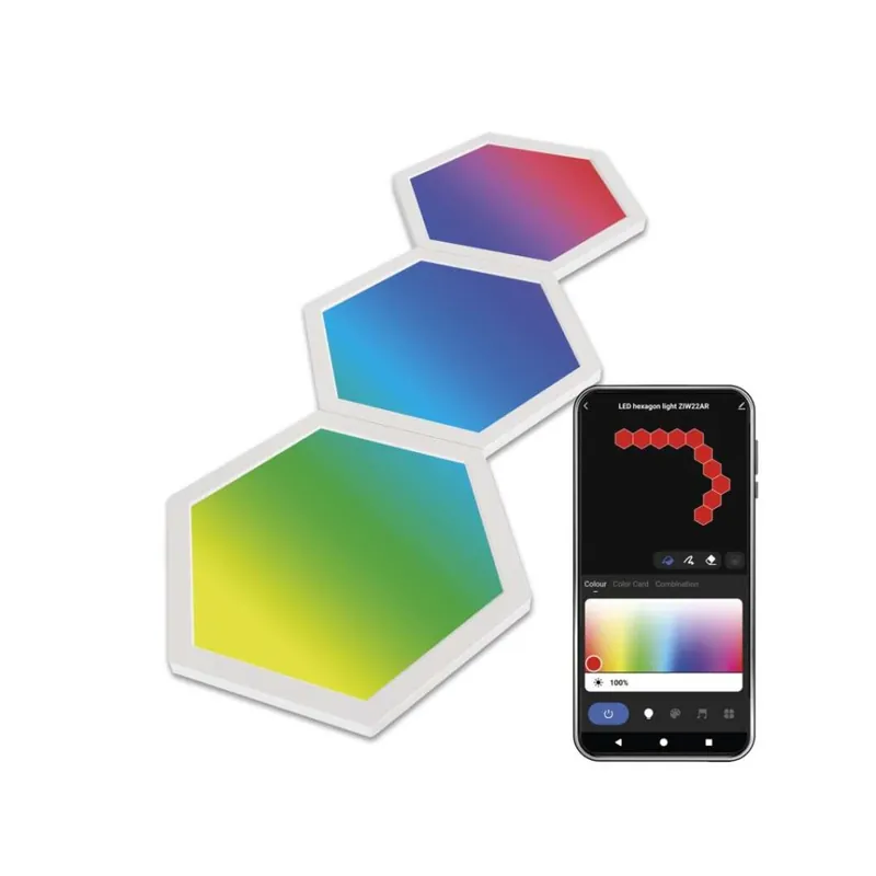 GoSmart LED svítidlo Hexagon, rozšiřující sada, 3 díly, 1,8 W, RGBIC stmívatelné, WiFi Bestseller