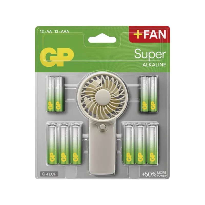 Veilige Betaling GP alkalická baterie SUPER AA 12 + AAA 12 + Fan BL