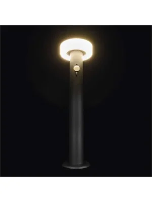 Tovární Cena LED zahradní solární sloupkové svítidlo TERION, čidlo soumraku, 12,5 x 12,5 x 50 cm