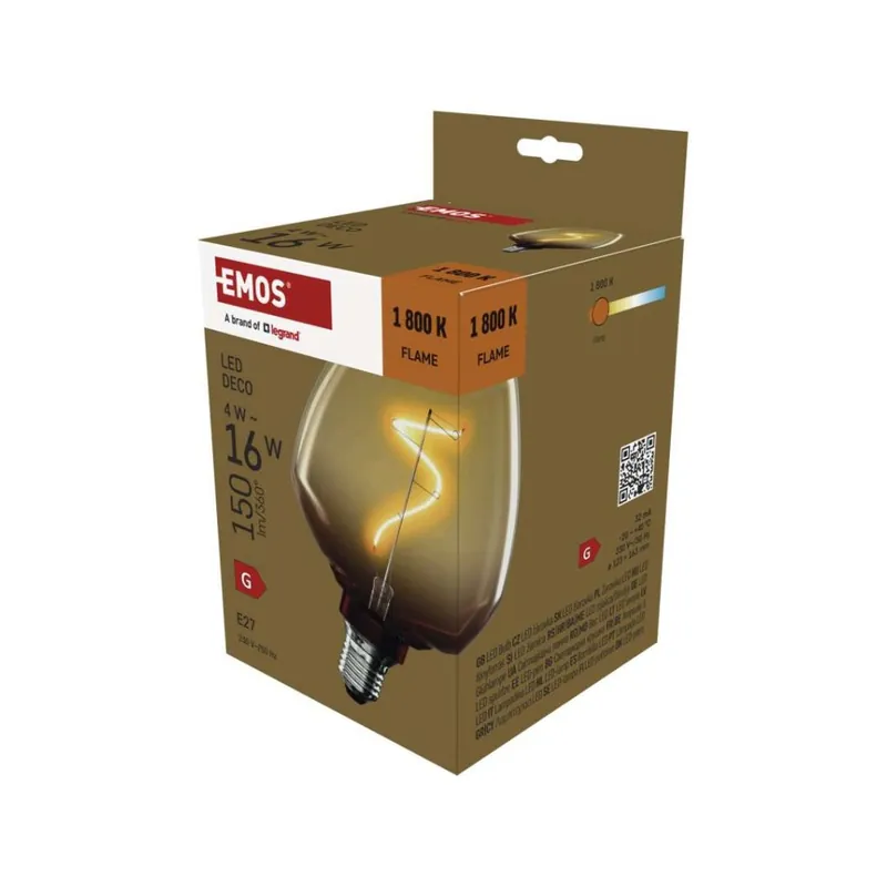 LED žárovka DECO S123 / E27 / 4 W (16 W) / 150 lm / flame Dagaanbieding