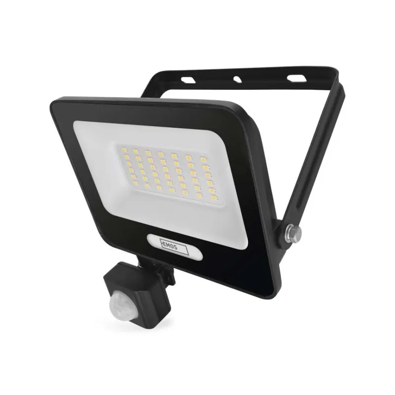 Exclusieve Aanbieding LED reflektor GLARO s pohybovým čidlem, 30 W, černý, IP54, 3000 lm, neutrální bílá