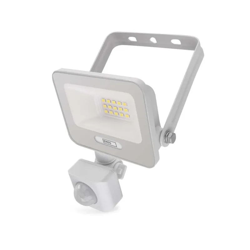 LED reflektor GLARO s pohybovým čidlem, 10 W, bílý, IP54, 1000 lm, neutrální bílá Premium