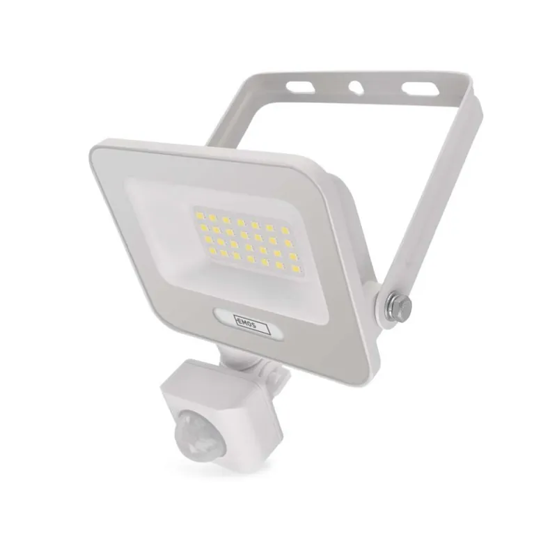 LED reflektor GLARO s pohybovým čidlem, 20 W, bílý, IP54, 2000 lm, neutrální bílá Gereduceerde Prijs