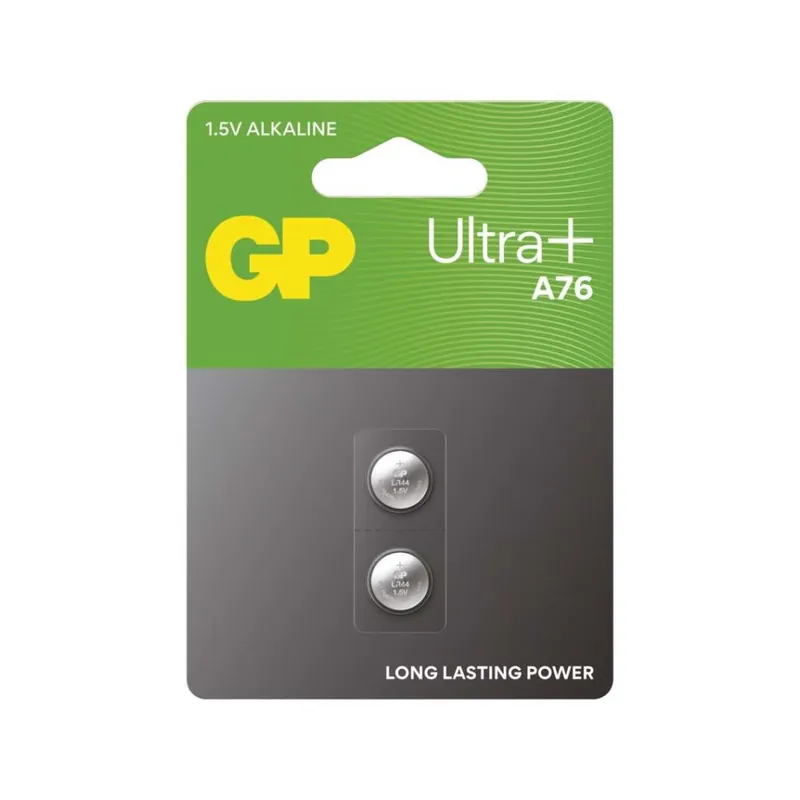 Alkalická knoflíková baterie GP Ultra plus A76F (LR44), 2 ks Direct Beschikbaar