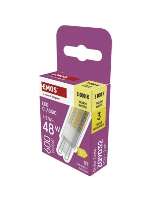 Časově Omezené LED žárovka Classic JC / G9 / 4,3 W (48 W) / 600 lm / teplá bílá