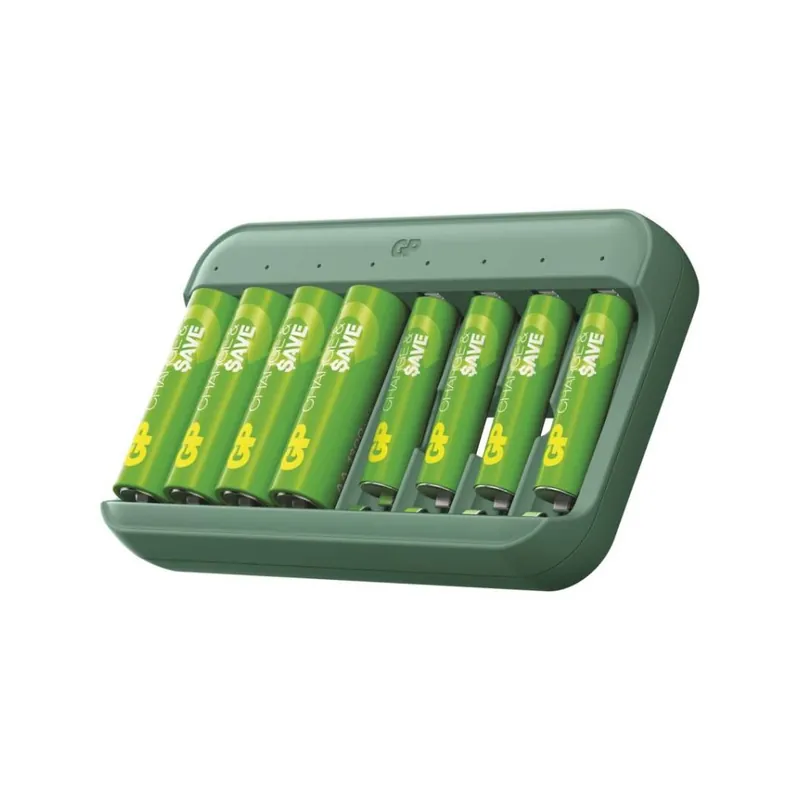 Koop Vandaag Nabíječka baterií GP Charge & save E822 + 4×AA 1300 mAh + 4×AAA 650 mAh