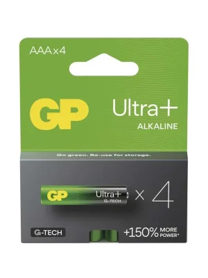 Alkalická baterie GP Ultra Plus AAA (LR03), 4 ks Nejlepší Cena