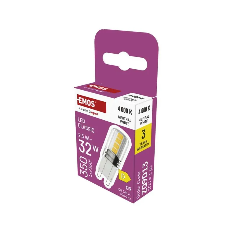 Dagaanbieding LED žárovka Classic JC / G9 / 2,5 W (32 W) / 350 lm / neutrální bílá