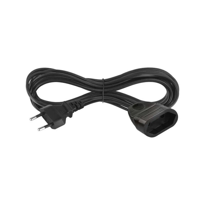 Alleen Vandaag Dvoužilový pohyblivý přívod 5 m / 1 zásuvka / černý / PVC / 0,75 mm2