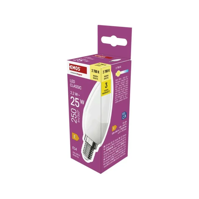 Favoriet LED žárovka Classic svíčka / E14 / 2,2 W (25 W) / 250 lm / teplá bílá