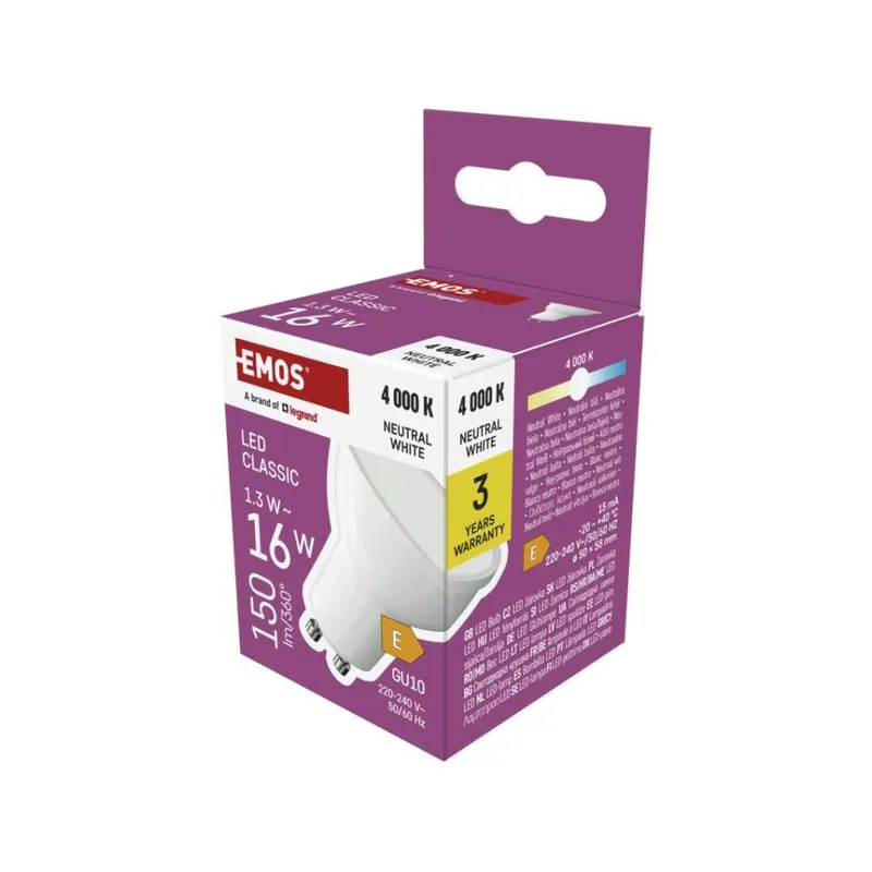Gereduceerde Prijs LED žárovka Classic MR16 bílá / GU10 / 1,3 W (16 W) / 150 lm / neutrální bílá