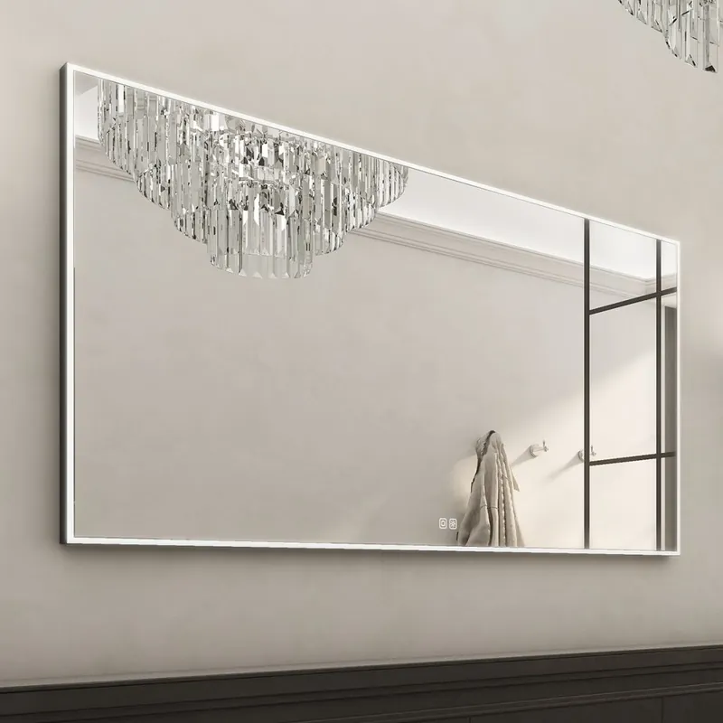 Černé LED zrcadlo 1200x700 se dvěma dotykovými senzory Snelle Levering