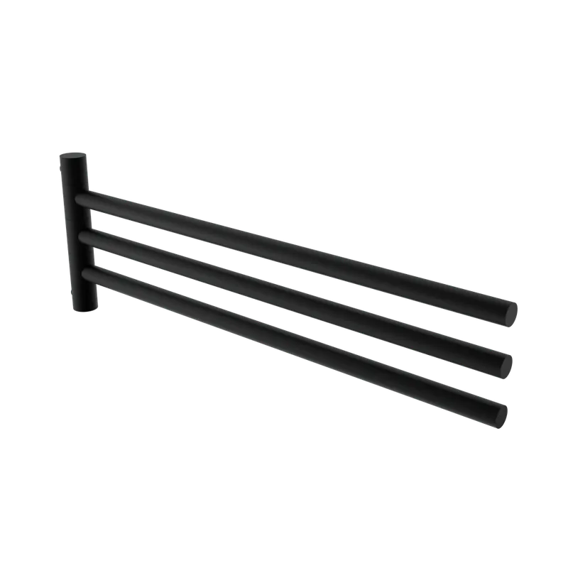 Snelle Levering Černý držák na ručníky otočný, 42 cm