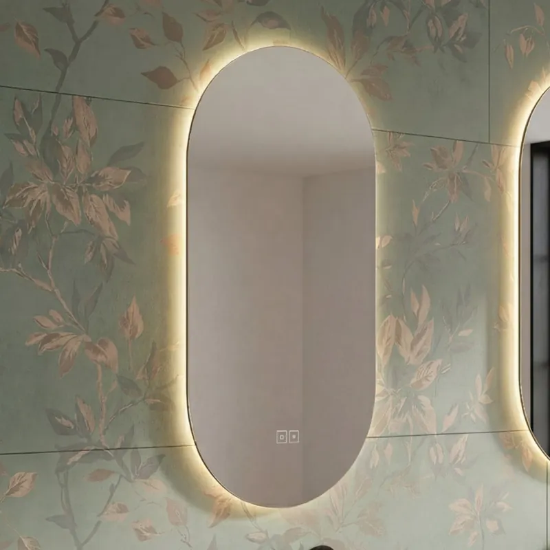 LED zrcadlo s podsvícením, 40 x 80, dotykový senzor Rechtstreeks Van De Fabrikant