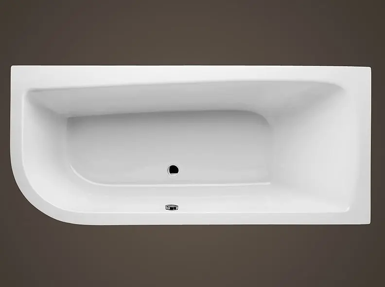 Betaalbaar Asymetrická plastová vana s jedním zaobleným rohem Santech OPTIMA, 169 x 75 cm, bílá pravá