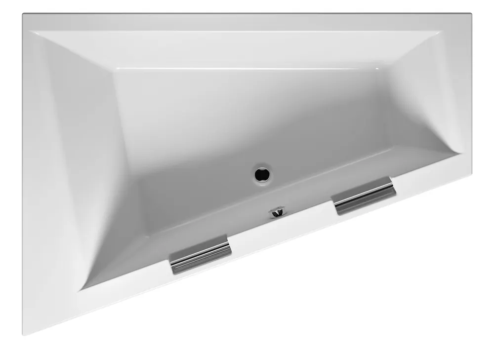 Laatste Kans Asymetrická designová akrylátová vana Riho DOPPIO BA90, 180 x 130 cm, pravá, objem 395 l