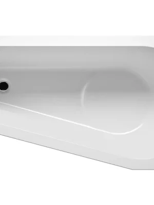 Asymetrická akrylátová vana Riho DELTA, BB83005 160 x 80 cm / 210 l, levá, bílá lesklá Koop Vandaag