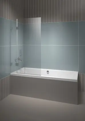 Vanová zástěna 2-dílná Riho SCANDIC NXT X109, 85 cm, otevírání dovnitř, chrom, levá Direct Verzonden