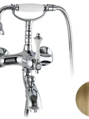 Retro nástěnná vodovodní baterie vanová Bianchi LIBERTY 1023VOT,rozteč 150 mm, stará mosaz Lage Kosten