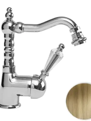 Retro vodovodní baterie bidetová Bianchi VINTAGE 1056VOT, stará mosaz, křišťál Swarovski Tijdelijk Beschikbaar