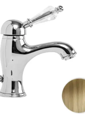 Gratis Retour Retro vodovodní baterie umyvadlová Bianchi VINTAGE 2002VOT, stará mosaz, křišťál Swarovski