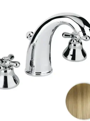 Shop Nu Vodovodní baterie umyvadlová tříotvorová Bianchi OLD FASHION 1022VOT, retro, stará mosaz