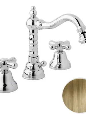 Tříotvorová bidetová vodovodní baterie retro Bianchi OLD FASHION 1044VOT, stará mosaz Direct Beschikbaar