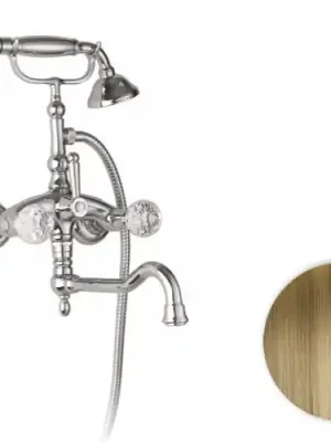 Koopje Retro vodovodní baterie vanová Bianchi BOHEME 1083VOT, stará mosaz, křišťál Swarovski